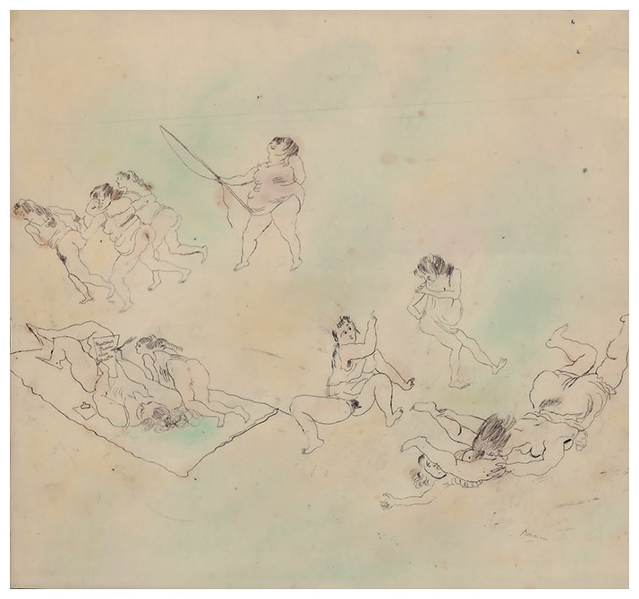 Erotique, drawing by Jules PASCIN